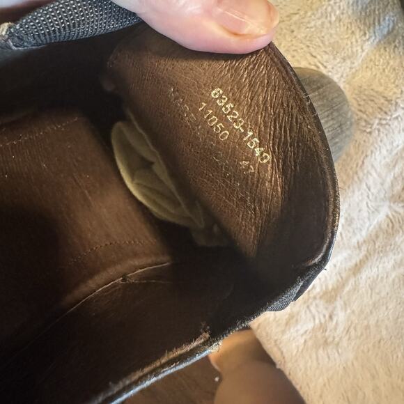 BRONX Gray Leather Men's Dress Shoes Size US 12.5 EU 47 slip ons Distressed Look - Picture 7 of 7